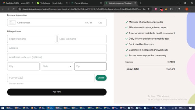 Found checkout page showing Found promo code box | Screenshot taken by SimplyCodes community member on Aug 1, 2025