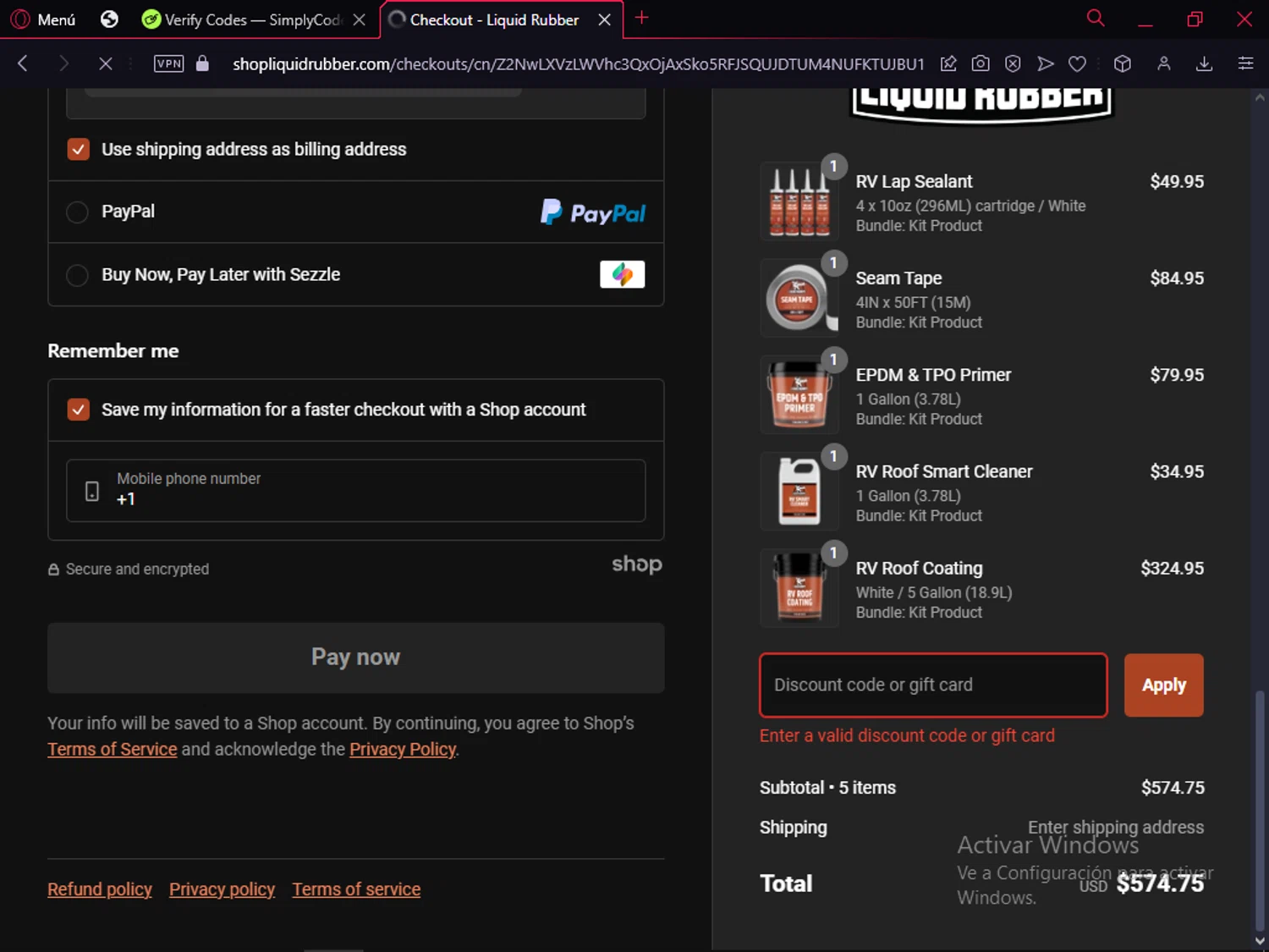 FoundersCard promo code screenshot showing code FCPETER528 applied at FoundersCard checkout page. Uploaded by SimplyCodes community member MoneyAce864 on Jan 23, 2025