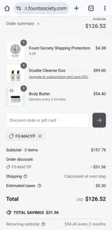 FS-MACYP coupon verification screenshot