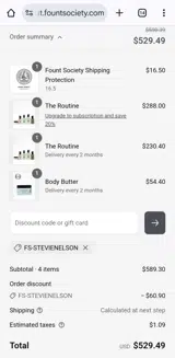 FS-STEVIENELSON coupon verification screenshot