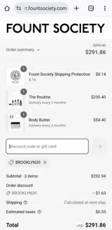 Brooklyn20 coupon verification screenshot