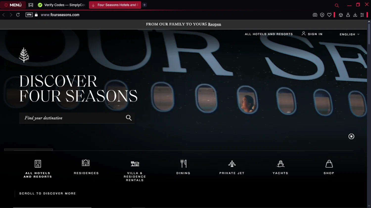 Four Seasons Hotels and Resorts promo code screenshot showing code EMPCMP25 applied at Four Seasons Hotels and Resorts checkout page. Uploaded by SimplyCodes community member MoneyTitan8787 on Mar 17, 2025