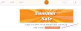 SUMMERSAVE5 coupon verification screenshot