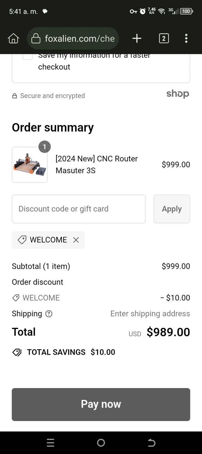 where to use FoxAlien promo code box