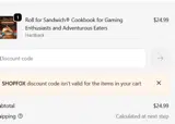 SHOPFOX coupon verification screenshot