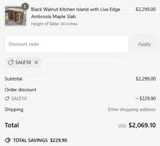 Sale10 coupon verification screenshot