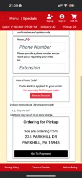 4OFF20 coupon verification screenshot