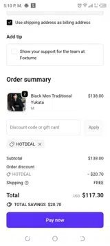 hotdeal coupon verification screenshot