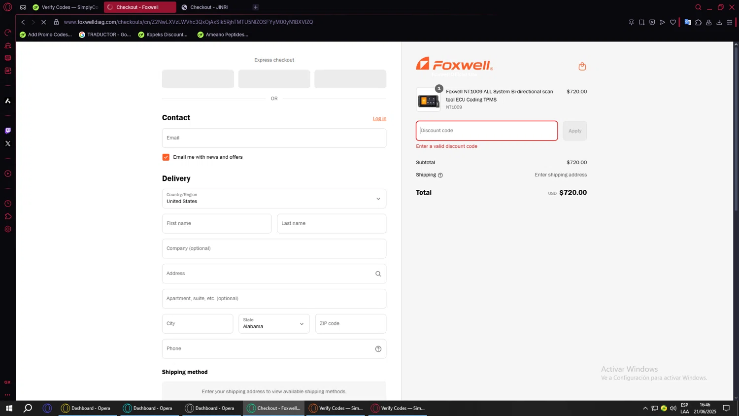 Foxwell Diag promo code screenshot showing code FA30 applied at Foxwell Diag checkout page. Uploaded by SimplyCodes community member SavvyScholar995 on Jun 21, 2025