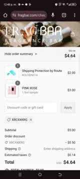 XRC4XKRG coupon verification screenshot
