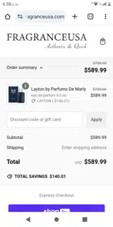 LAYTON coupon verification screenshot