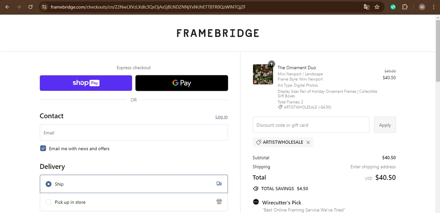 Framebridge Promo Codes 10 Off July 2024