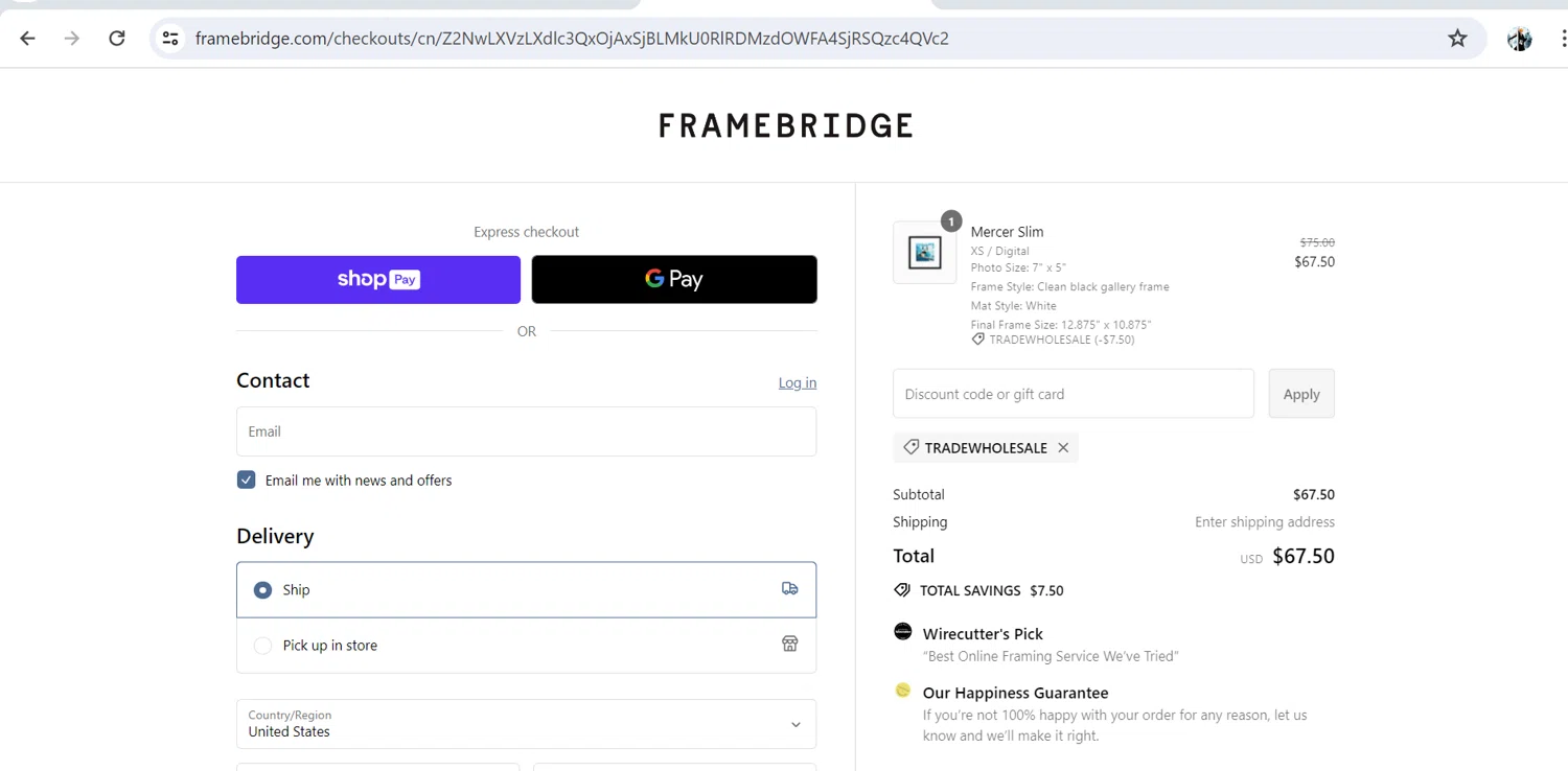 Framebridge Promo Codes 10 Off September 2024