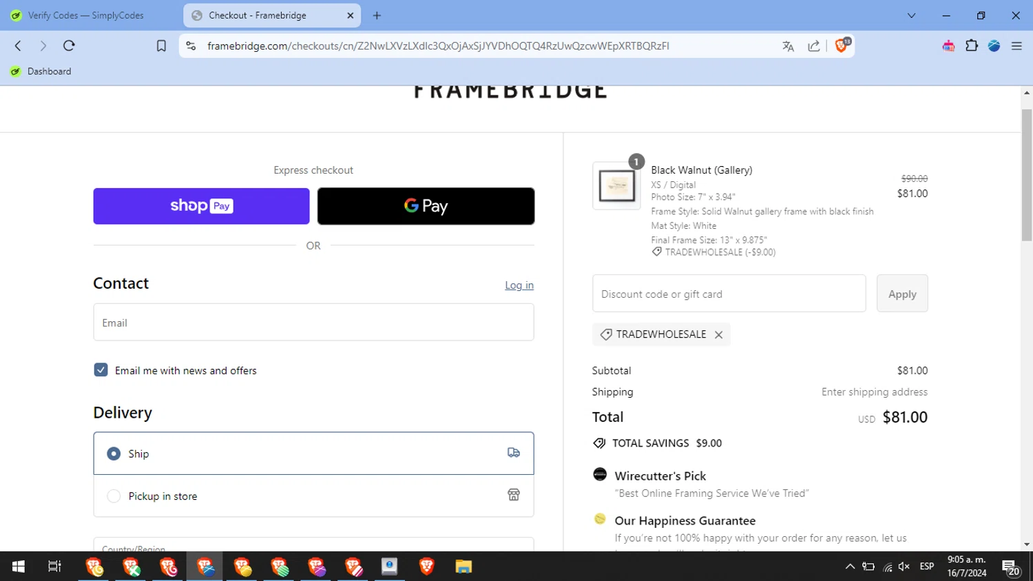 Framebridge Promo Codes 10 Off September 2024
