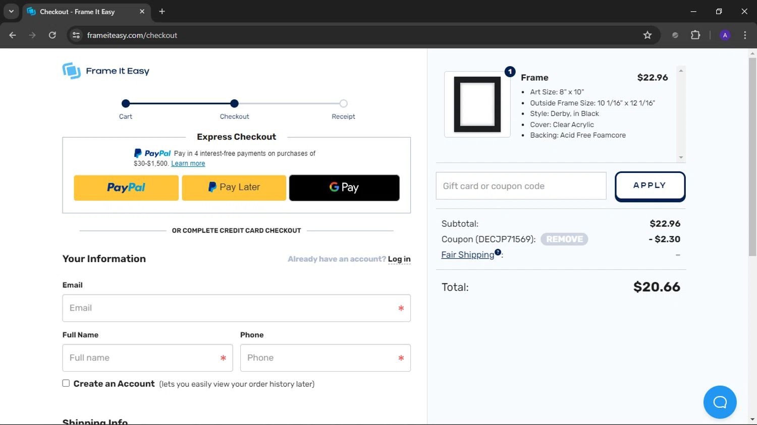 Frame It Easy Coupons 10 Off Coupon Codes in August 2024 SimplyCodes
