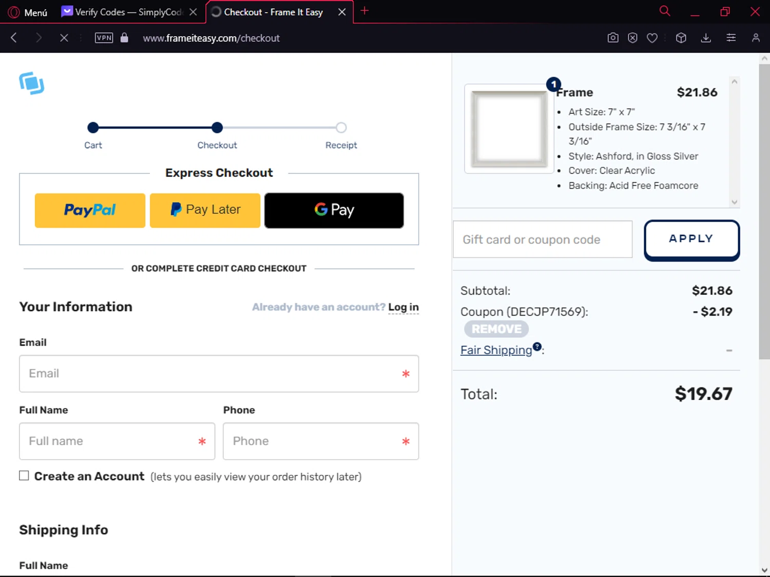 Frame It Easy Coupons 10 Off Coupon Codes in August 2024 SimplyCodes