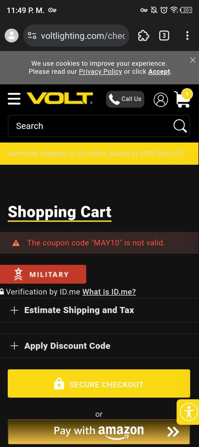 Frameology checkout page showing Frameology discount code box | Screenshot taken by SimplyCodes community member on Jun 7, 2024