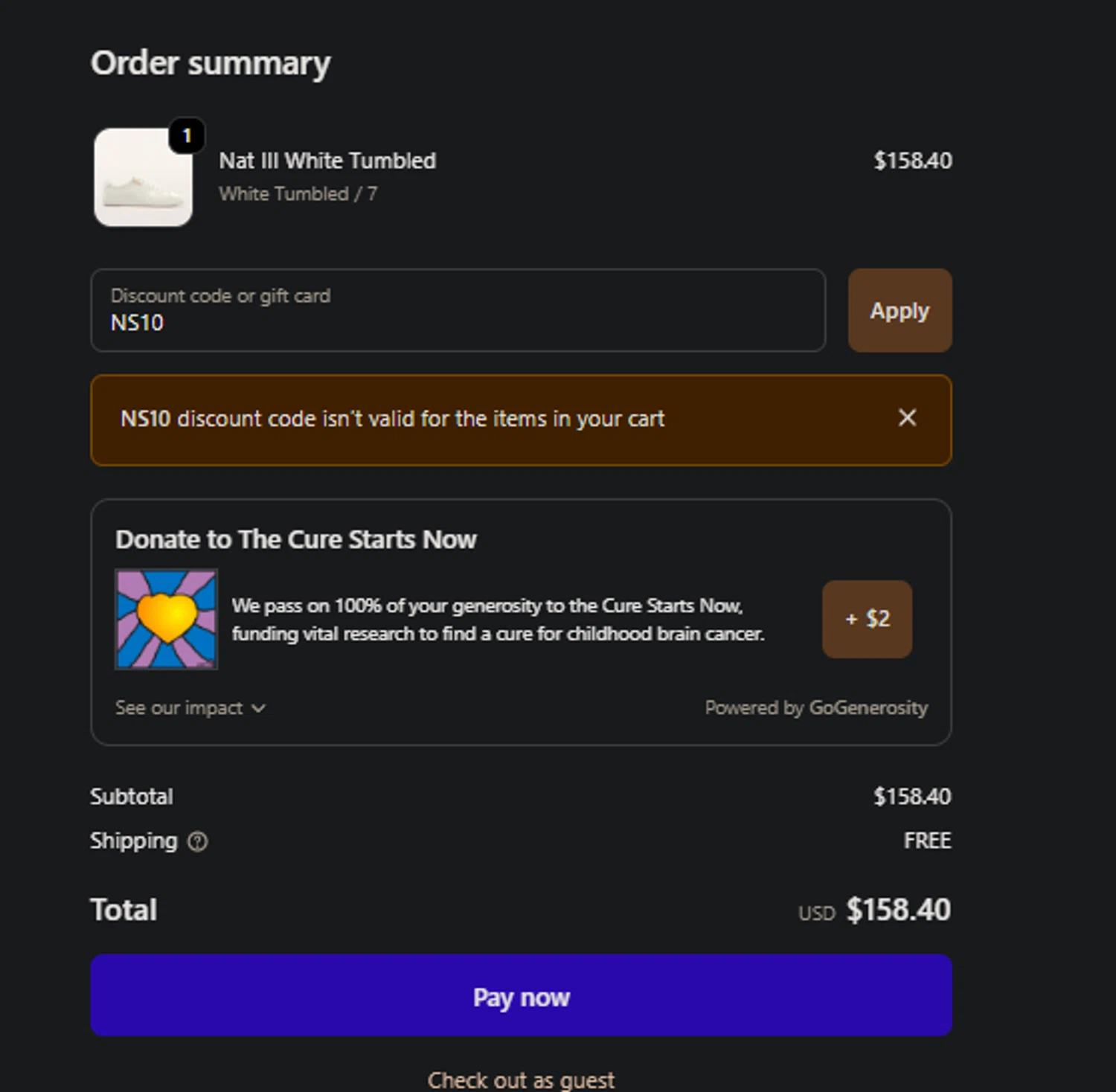 Frankie4 US promo code screenshot showing code NS10 applied at Frankie4 US checkout page. Uploaded by SimplyCodes community member jaimitoalcachofa on Nov 25, 2025