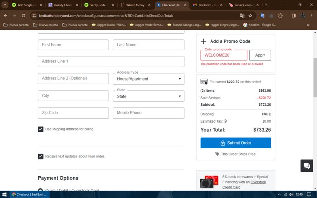 Fraser Hill Farm checkout page showing Fraser Hill Farm coupon code box | Screenshot taken by SimplyCodes community member on Apr 4, 2024