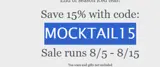 MOCKTAIL15 coupon verification screenshot