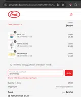 Fred coupon verification screenshot