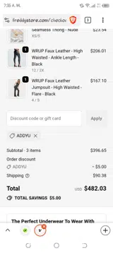 addyu coupon verification screenshot