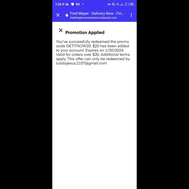 Fred Meyer checkout page showing Fred Meyer promo code box | Screenshot taken by SimplyCodes community member on Sep 9, 2023