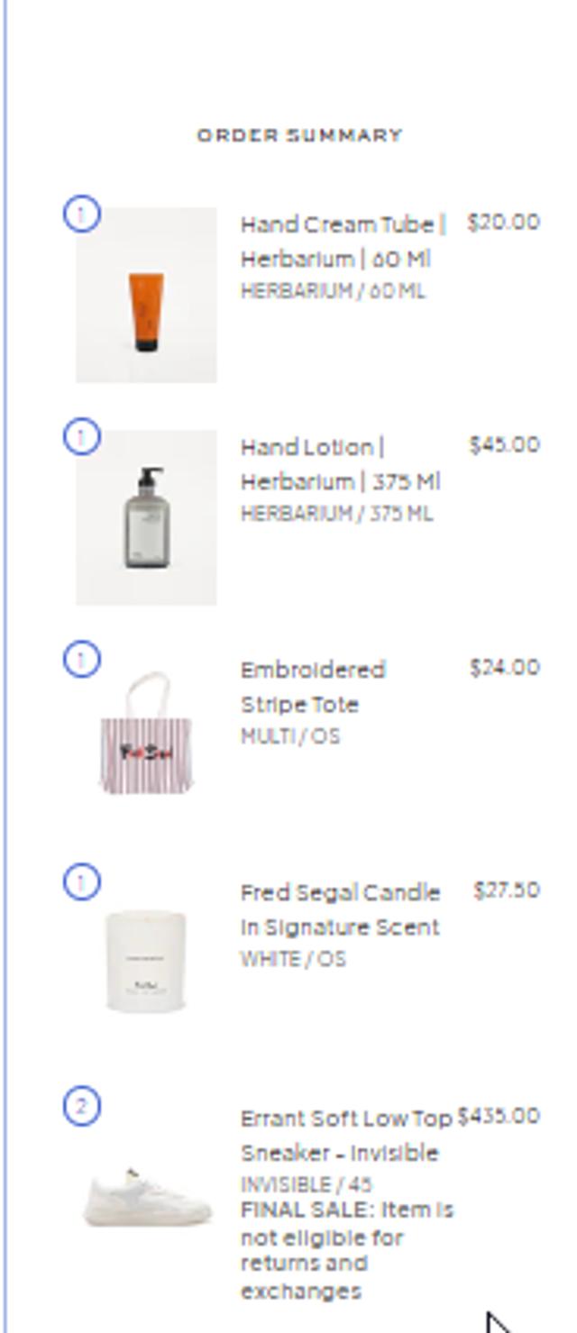 Fred Segal checkout page showing Fred Segal discount code box | Screenshot taken by SimplyCodes community member on Jun 12, 2024