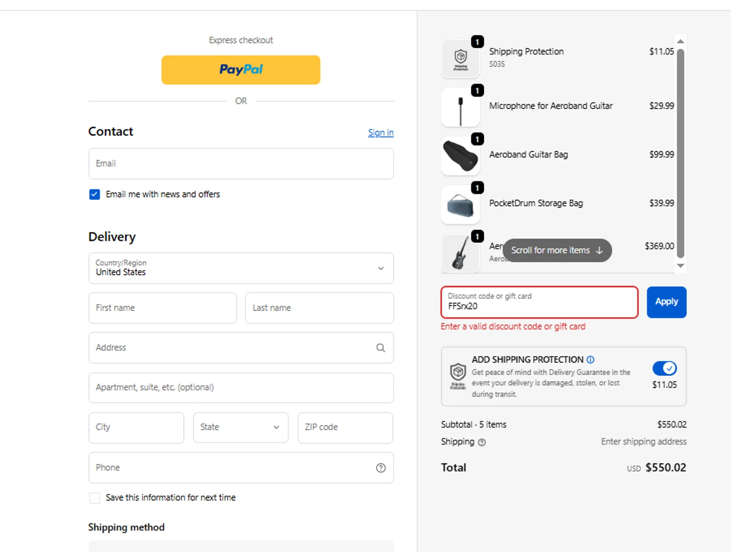 Freedom Research discount code screenshot showing code FFSrx20 applied at Freedom Research checkout page. Uploaded by SimplyCodes community member yeresojperez on Nov 10, 2025