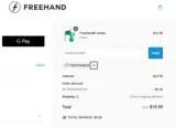 FREEHAND20 coupon verification screenshot