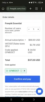 CFMEOCT coupon verification screenshot