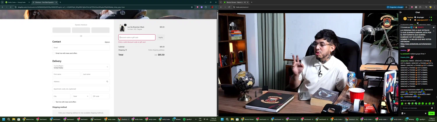 Free Ride Equestrian discount code screenshot showing code EKC15 applied at Free Ride Equestrian checkout page. Uploaded by SimplyCodes community member BrilliantSaver7516 on Dec 5, 2025