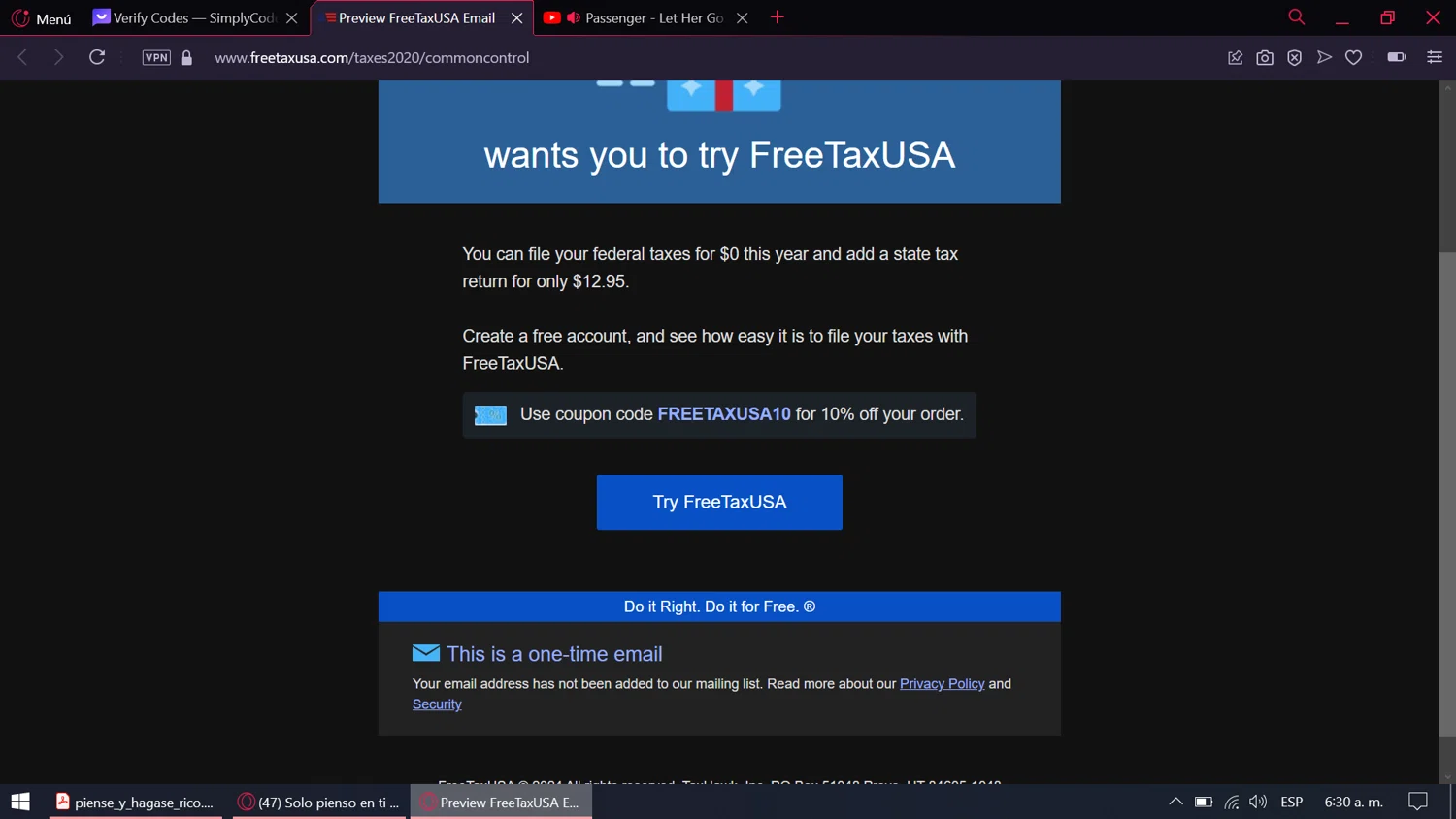 FreeTaxUSA Coupons up to 10 Off November 2024