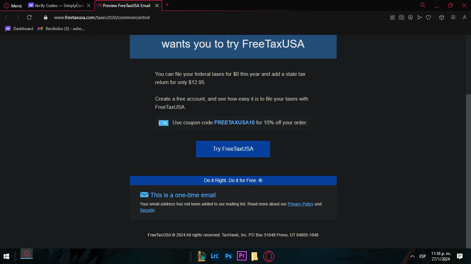 FreeTaxUSA Coupons up to 10 Off November 2024