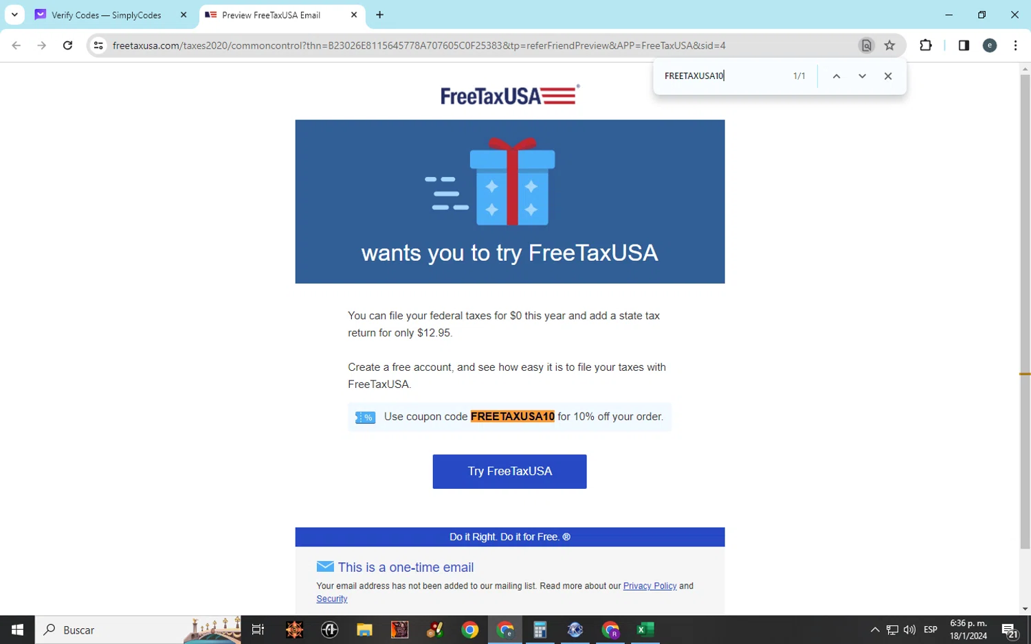 FreeTaxUSA Coupons up to 10 Off November 2024