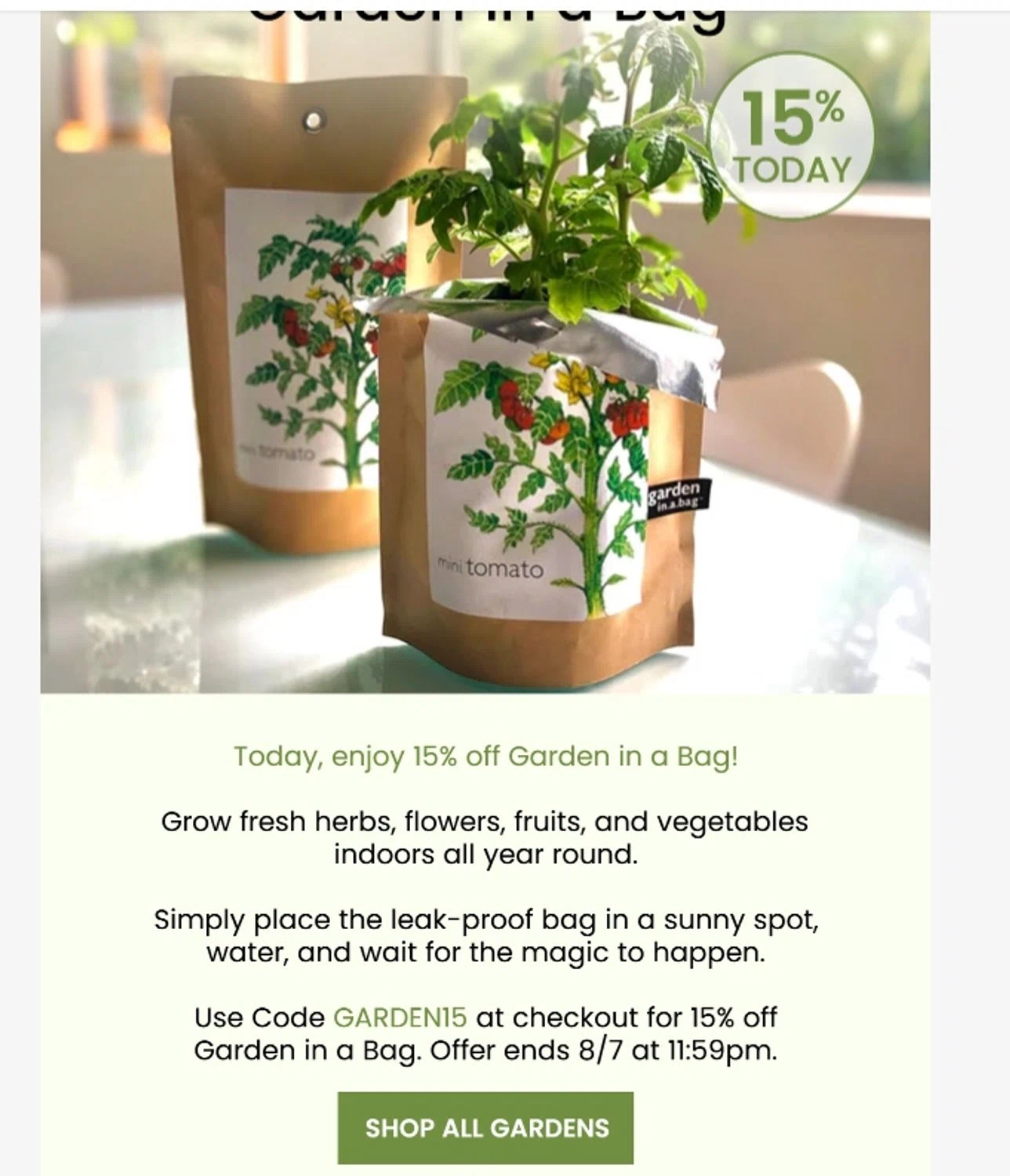 Free the Ocean discount code screenshot showing code garden15 applied at Free the Ocean checkout page. Uploaded by SimplyCodes community member Mdeoca on Aug 7, 2025