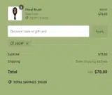 10OFF coupon verification screenshot