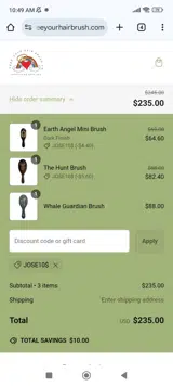JOSE10$ coupon verification screenshot