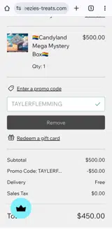 Taylerflemming coupon verification screenshot