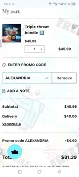 ALEXANDRIA coupon verification screenshot