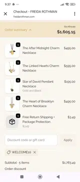 welcome10 coupon verification screenshot