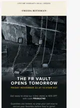 FRVAULT40 coupon verification screenshot