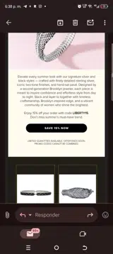 Liberty15 coupon verification screenshot