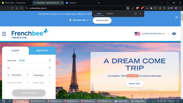 French bee checkout page showing French bee promo code box | Screenshot taken by SimplyCodes community member on Jul 2, 2024
