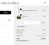 WELCOME coupon verification screenshot