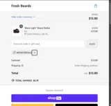Fresh Beards coupon verification screenshot