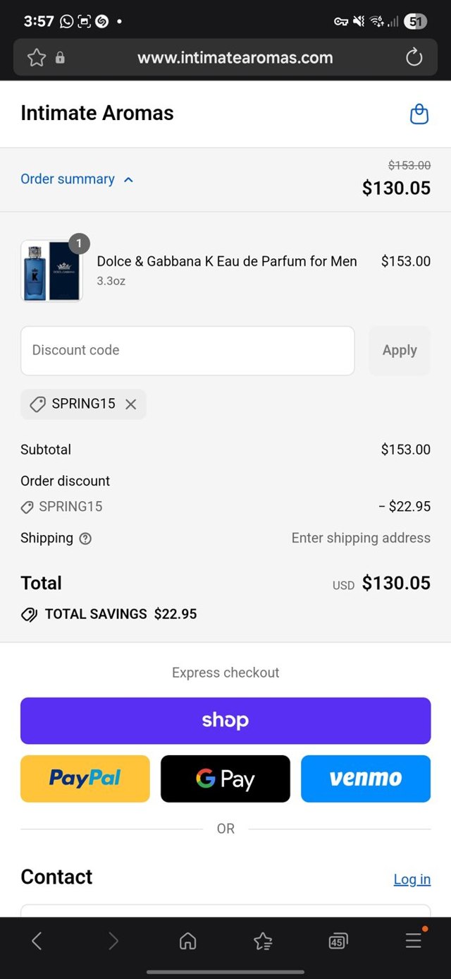 Fresh Patch checkout page showing Fresh Patch discount code box | Screenshot taken by SimplyCodes community member on Sep 6, 2025