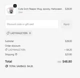 ladymalicysin coupon verification screenshot