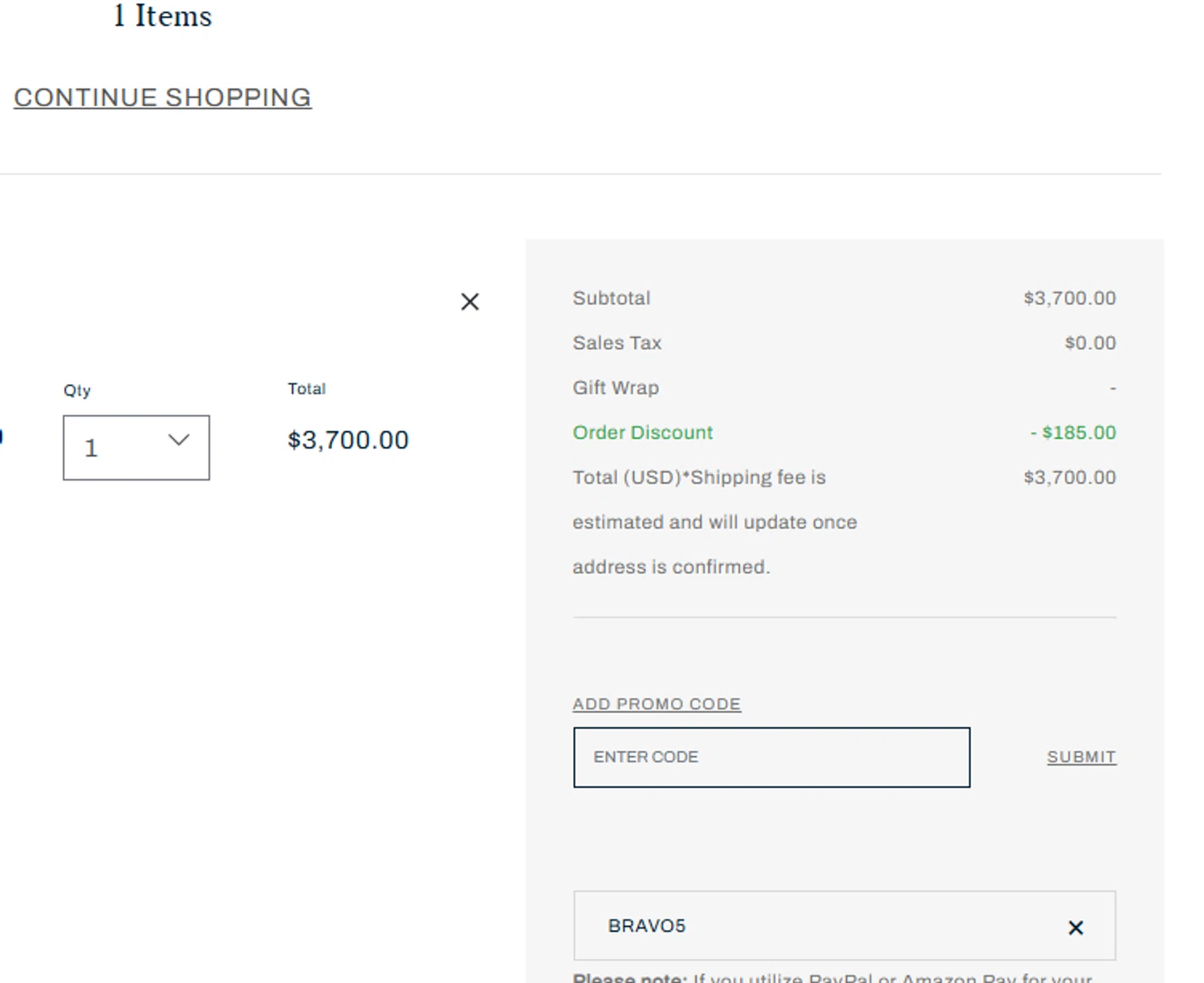 Frette coupon code screenshot showing code BRAVO5 applied at Frette checkout page. Uploaded by SimplyCodes community member usermariee on Sep 23, 2025