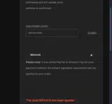 Frette coupon verification screenshot